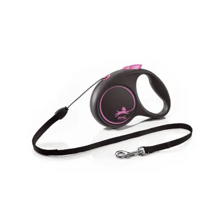 flexi Black Design S Cord 5m, pink - Small